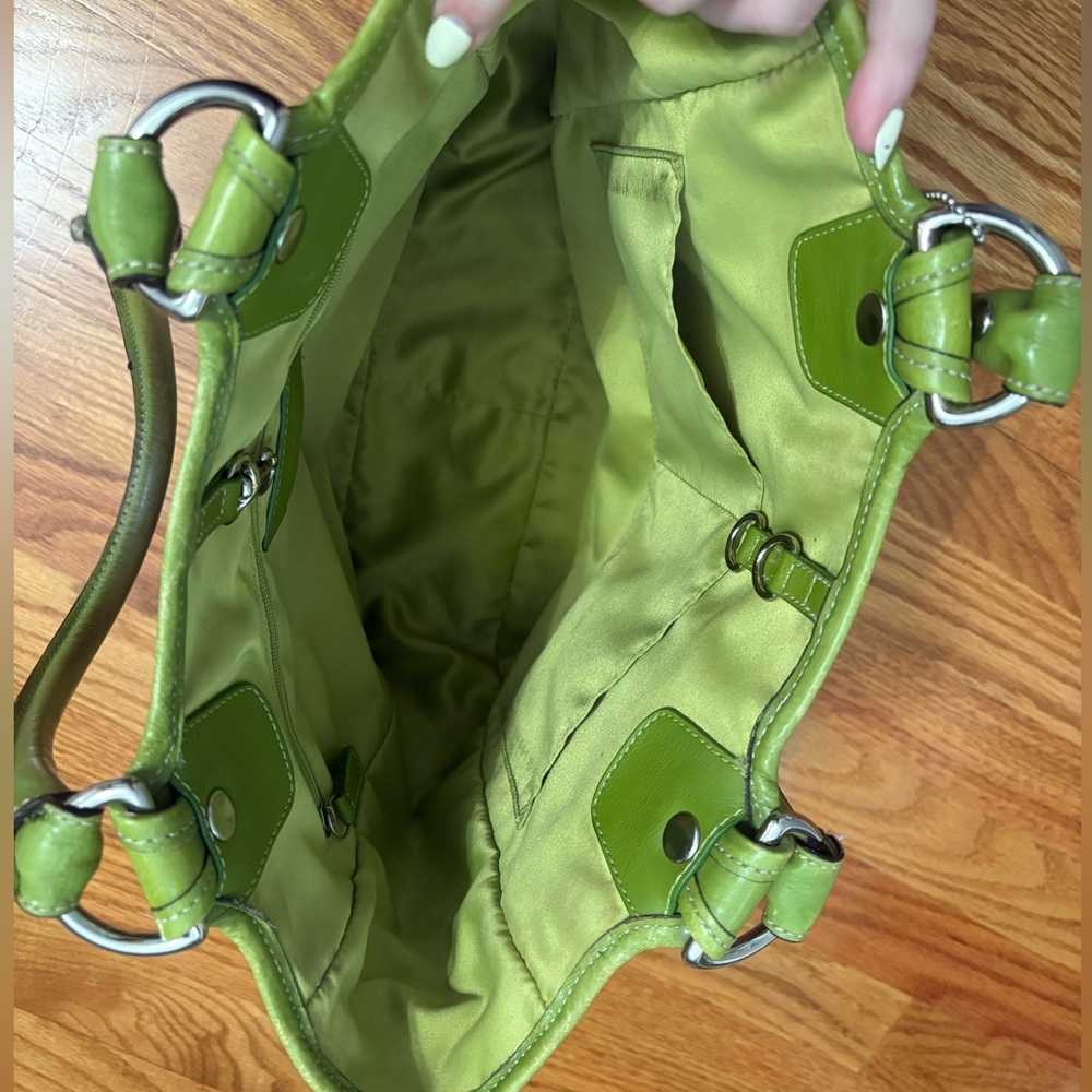 Vintage Coach RARE Pink and Green Daisy Tote Bag - Picture 4 of 6